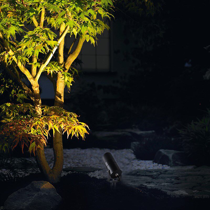 led户外防水3w草坪投光灯照树灯插泥射树灯地插灯220v防水庭院灯