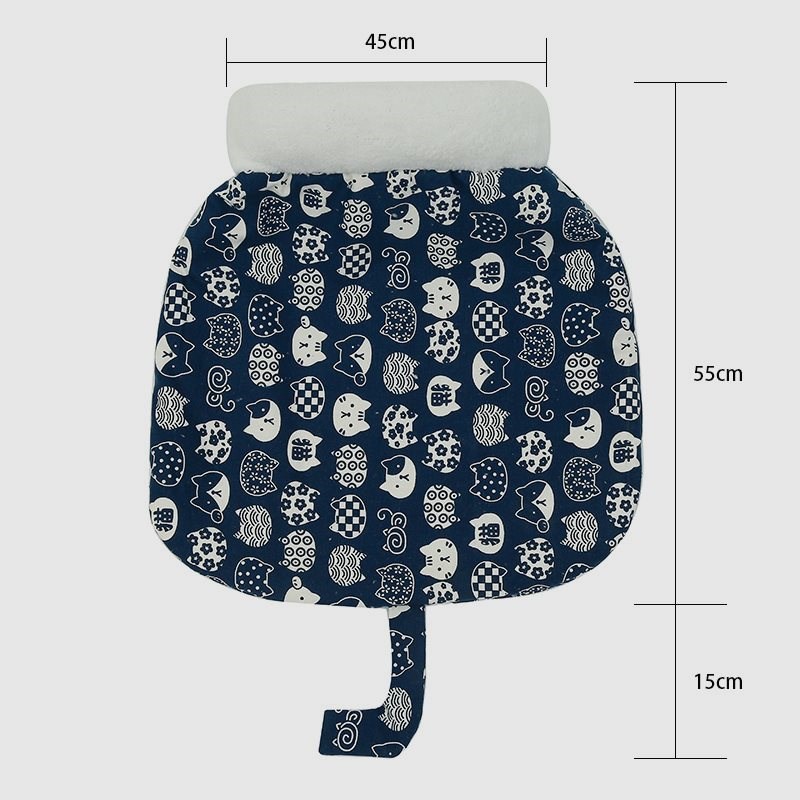 帆布羊羔绒拟真动物猫咪垫子及小型犬秋冬保暖睡袋可爱尾巴宠物窝