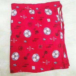 秋冬新生儿婴儿下半身纯棉花抱裙中国红宝宝围腰老式厚款保暖包裙