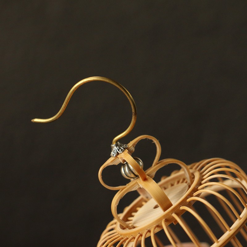 精品纯手工制作天然老玉竹丝小虫笼竹制蝈蝈笼虫具竹叫笼子鸣虫具