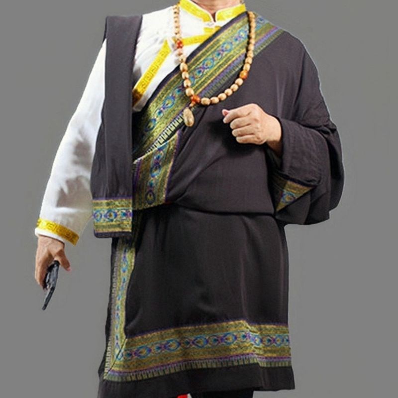 藏族藏袍男装2024新款康巴汉子藏装春夏秋锅庄舞表演服装民族服装