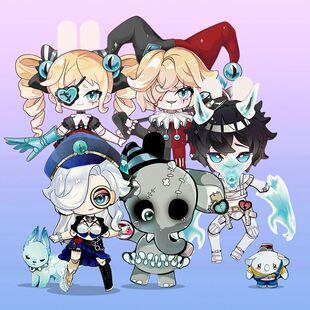 蛋仔派对纸偶人全员5款追捕者全身逃出惊魂夜可动纸片人偶手办