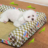 猫窝夏天凉席睡垫四季 通用可拆洗猫咪床垫子狗窝夏季 清凉宠物用品