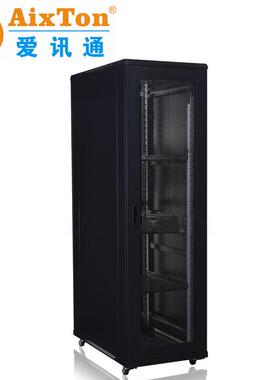42U网络机柜经典黑色600*600*2000mm服务器机柜网络配电机柜