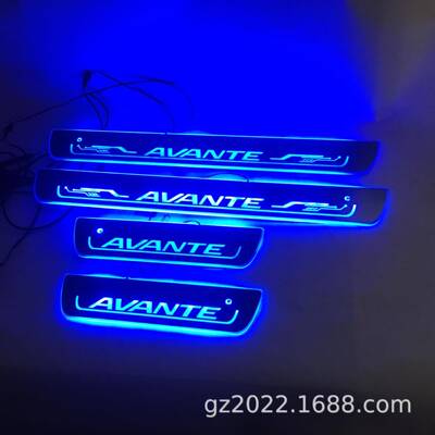 免破线+磁遥控切换适用于现代朗动AVANTE流光迎宾踏板LED灯门槛条