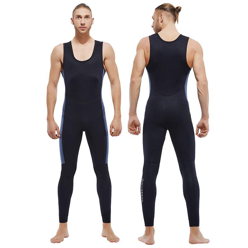 DIVE&SAIL潜水服5MM分体连帽保暖背心冬泳浮潜冲浪防寒潜水衣套装