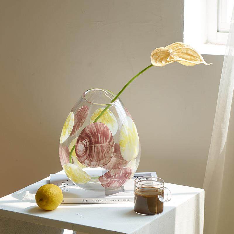 北欧高级手工渐变斜口淡彩玻璃花瓶家居装饰鲜花紫色台面插花花瓶,机械设备,其他机械设备,淘宝优惠券,粉丝福利购,淘宝优惠卷