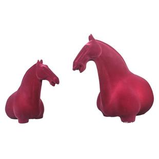 现代简约创意马摆件样板房售楼处书桌书架卖场装饰品摆设软装