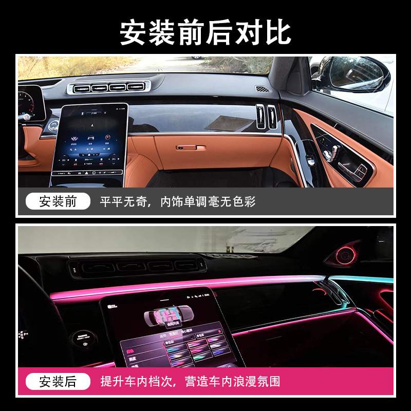 适用奔驰新款S级w223/s400/s450L 4D旋转高音原厂改装升级氛围灯