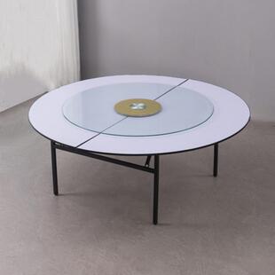 爆款酒店餐桌大圆桌面10人15人20人家用电动饭店折叠商用餐厅圆桌