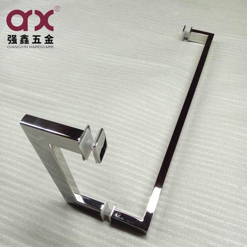 现代简约304不锈钢门拉手加厚方管沐浴房玻璃门把手