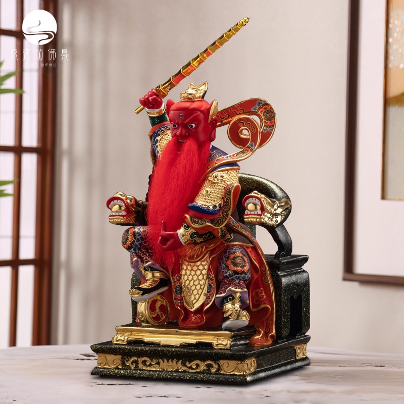 速发香樟木雕王灵官神像供奉镇山神将王善都天纠察大灵官王恶隆恩