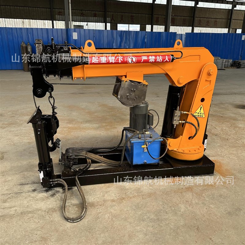 速发电动液压吨汽车随车吊 建筑工程农用车轻卡车改装可拆卸吊机