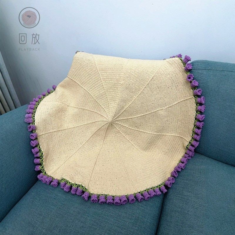 回放手工毛线diy铃兰花朵毯子材料包钩针编织玫瑰手捧花束盖毛毯,服饰配件/皮带/帽子/围巾,DIY编织材料包,淘宝优惠券,粉丝福利购,淘宝优惠卷