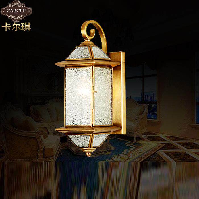 欧式壁灯美式全铜镜前壁灯客厅卧室书房户外防水壁灯复古简约灯具