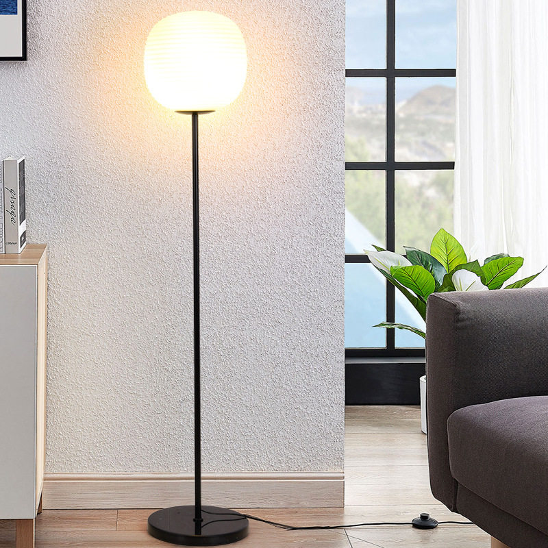 北欧蜂窝客厅落地灯卧室书房装饰灯现代简约创意玻璃中古落地台灯