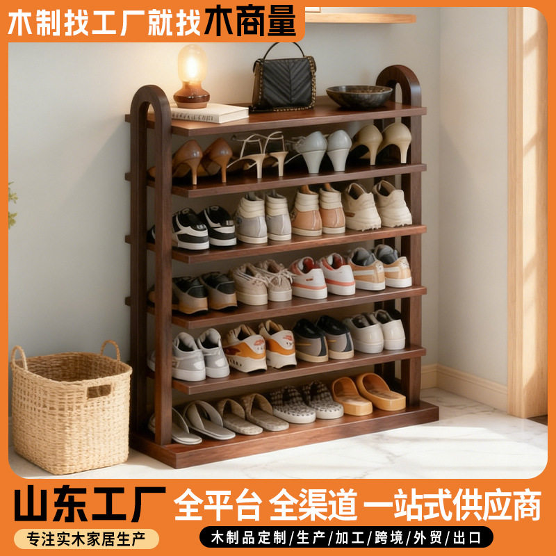 家用玄关入户实木鞋架小户型出租屋鞋子收纳架简易多层置物架厂家