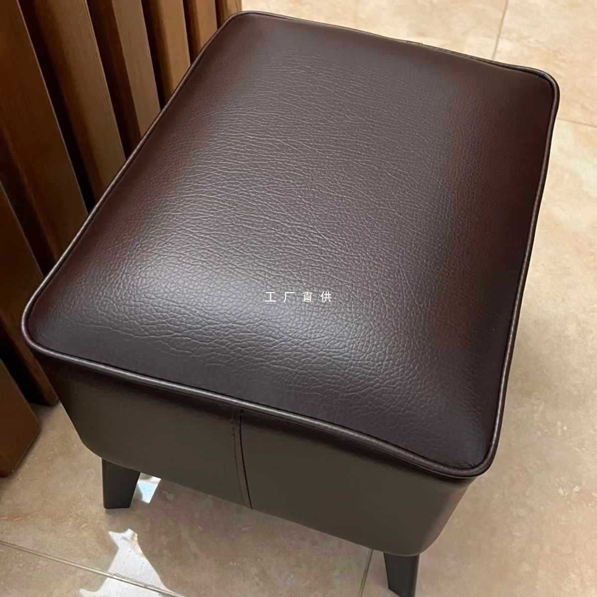 ?客厅小凳子换鞋凳小板凳结实耐用沙发凳皮凳子坐墩黑色小坐凳脚