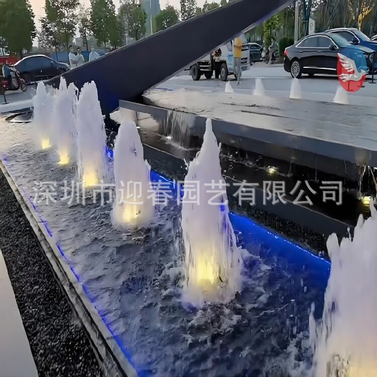 不锈钢全铜涌泉鼓泡喷泉灯光户外