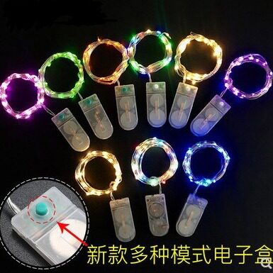 太阳能铜线灯串纽扣电池铜线灯串节日圣诞礼品