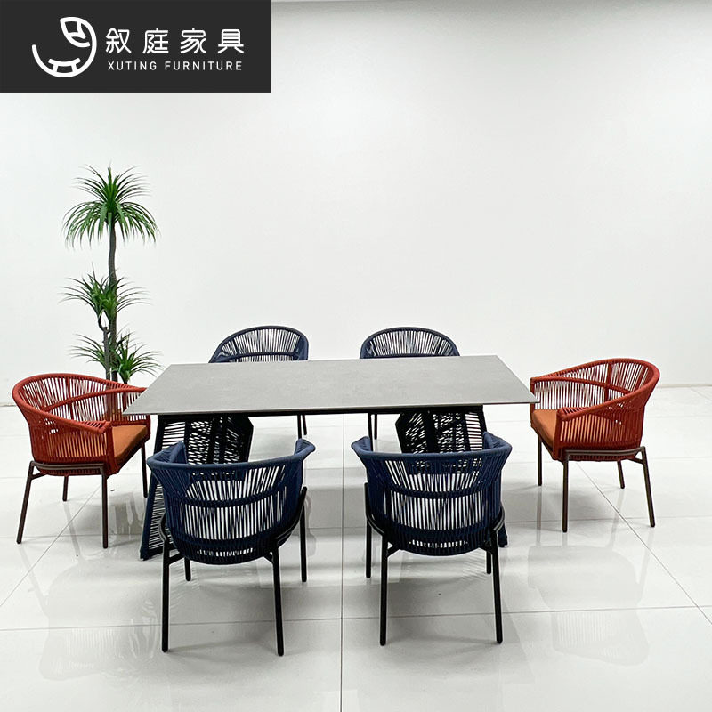 户外藤编沙发三件组合商用休闲室外庭院酒店民宿花园家具露台藤椅