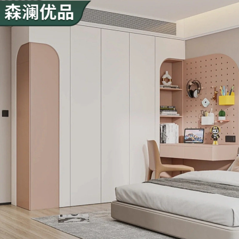 北京厂家定 制儿童房 卧室衣柜 现代简约欧式全屋衣帽间 卧室衣柜