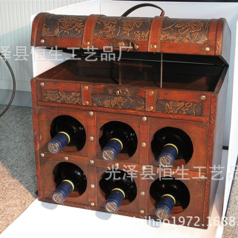 木制红酒展示收纳架厂家定制