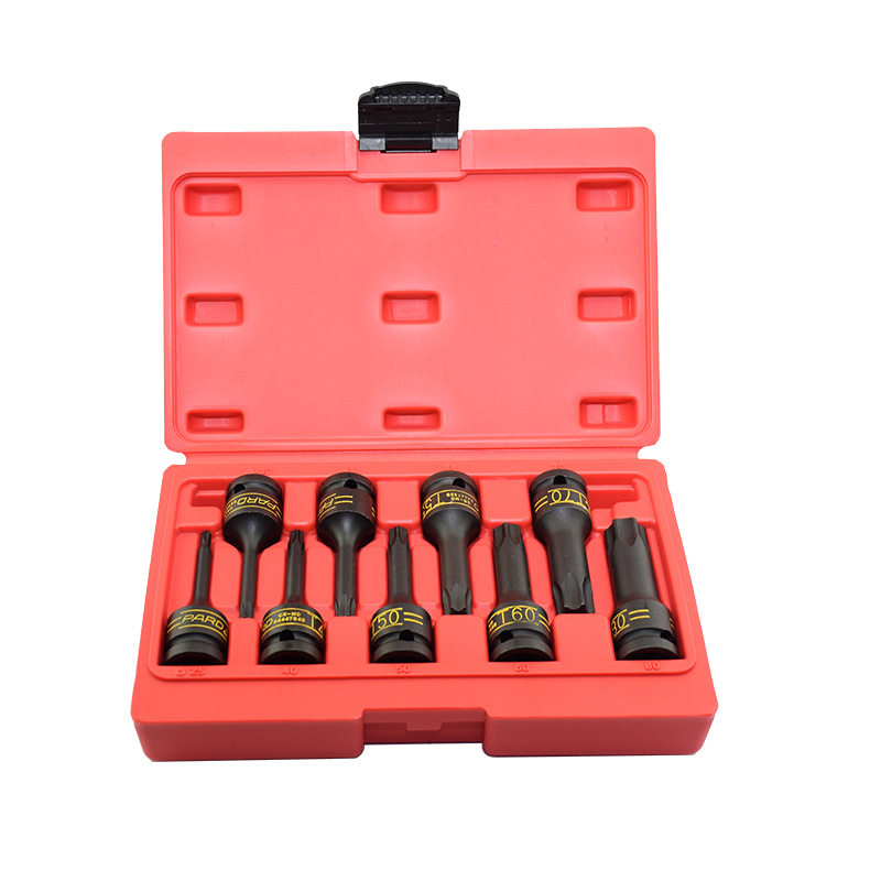 美国PARD电动气动扳手星型旋具套筒套装1/2-T25-T80梅花批头
