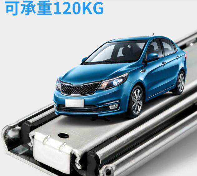 53宽三节重型滑轨工业导轨加长承重120公斤抽屉轨道加厚滑道自锁