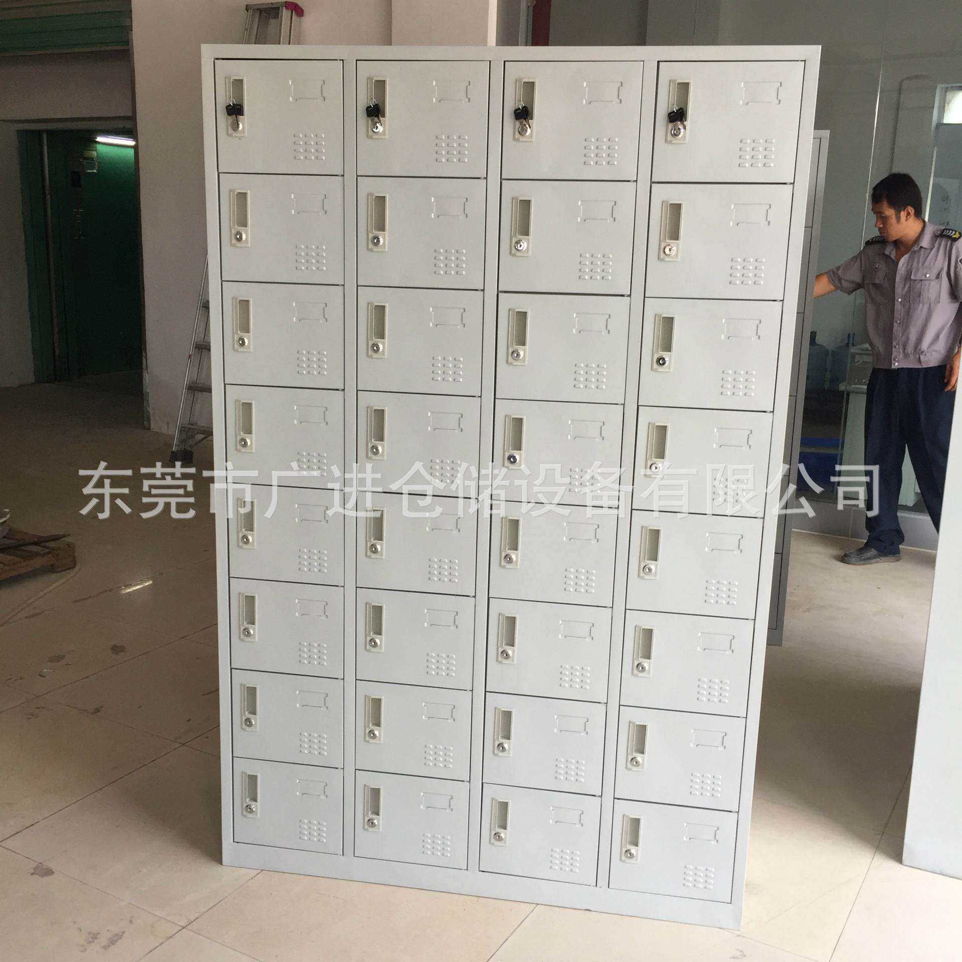 供应铁皮烤漆员工格子柜带锁带门格子铁柜现货
