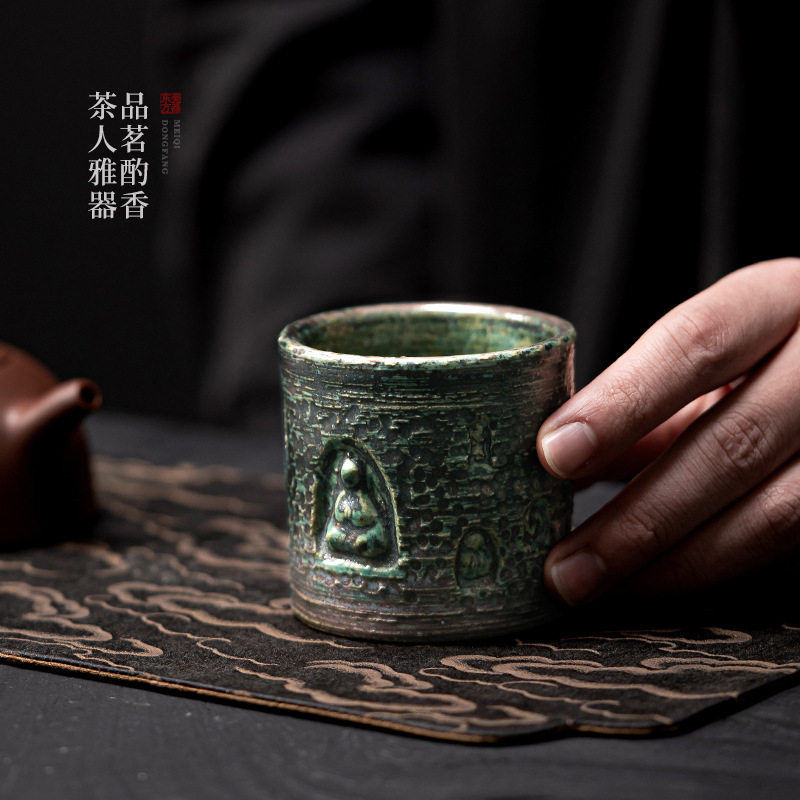 念云居 手作敦煌印象茶盏主人杯 家用高端把玩茶器陶瓷茶杯小杯子
