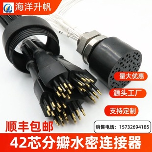 海洋升帆水密连接器 现在供应 42芯插头分6瓣提供更多水下连接方式