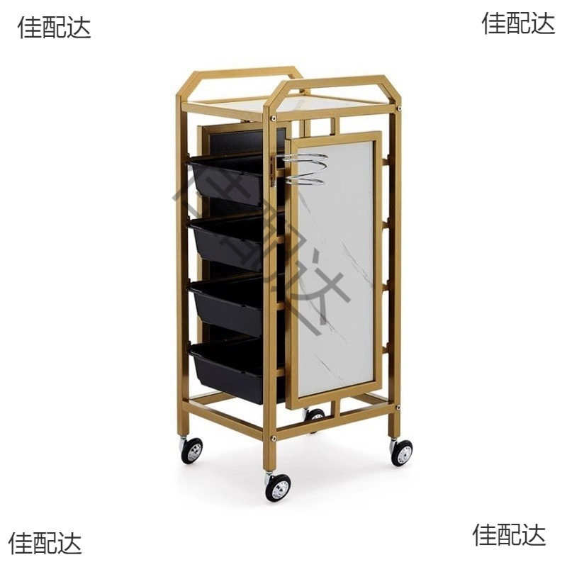 理发工具手推车美发多功能加厚杠车发廊剪发烫染储物滑轮推车