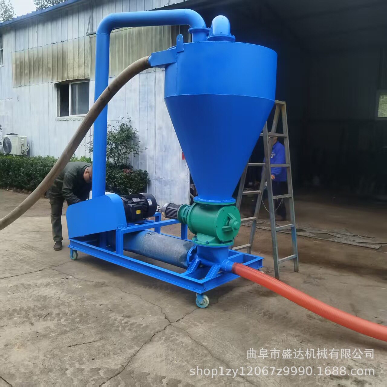 沙克龙除尘玉米小麦气动吸粮机稻谷锯末真空负压抽粮机输送机