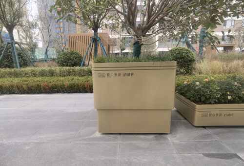 户外不锈钢加厚花箱组合酒店花坛商业街外铁艺花槽围栏金属长方形