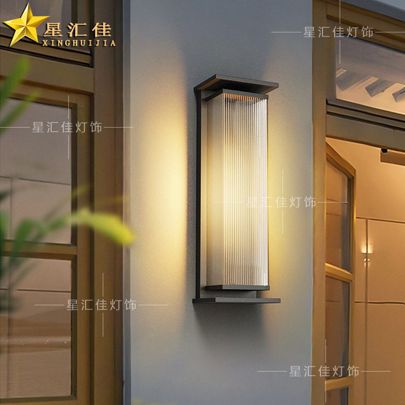 户外防水太阳能长条壁灯