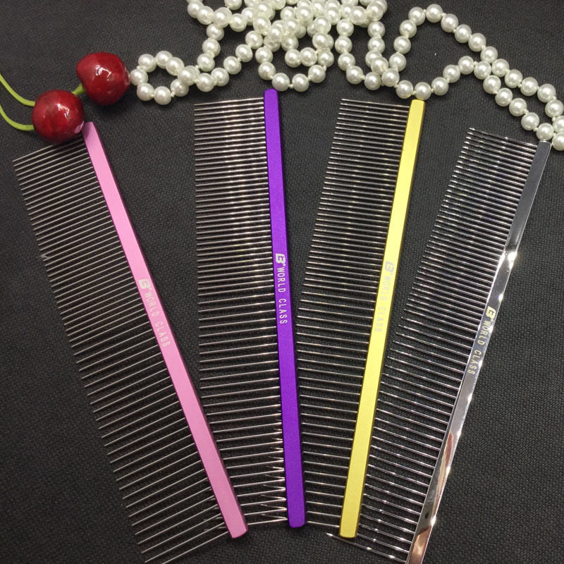 乐比排梳比利时梳狗狗梳子宠物美毛容直排梳开结梳不锈钢排梳泰迪