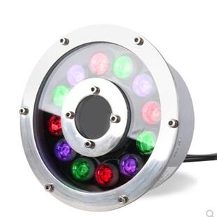 喷泉灯LED水底灯6W9W12W15W24V七彩水景灯广场中孔旱喷泉灯水下灯