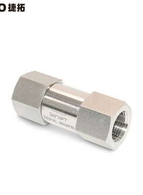 GITO单向阀高压内螺纹直通单向阀 不锈钢止回阀气体单向阀3/8