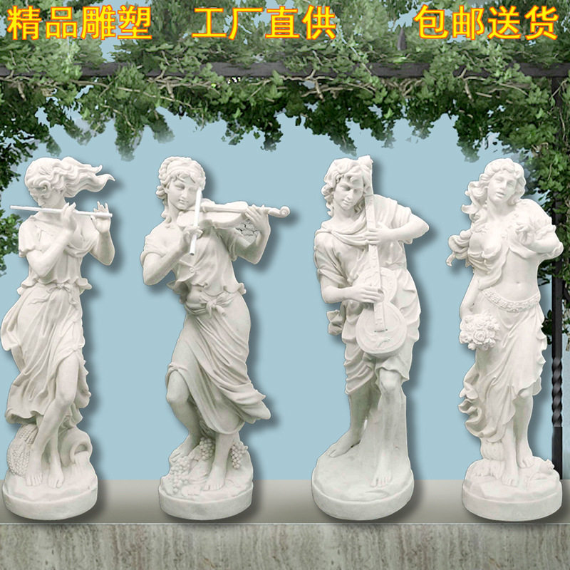 欧式音乐人物雕塑摆件花园酒店会所大堂美女雕像天使雕像景观装饰