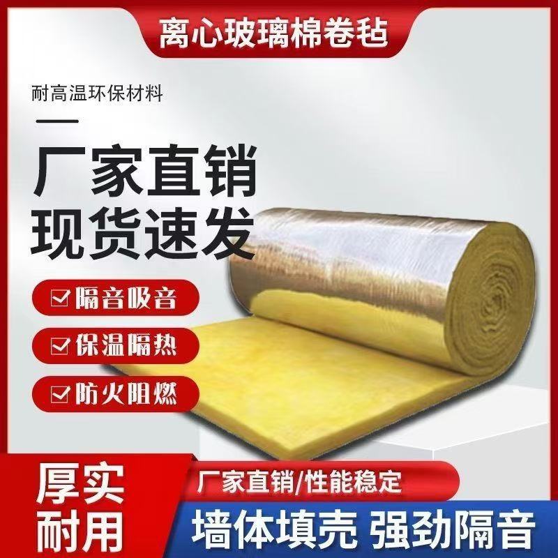 防火玻璃棉卷毡养殖大棚厂房隔热保温棉墙体隔断吸音隔音棉保温棉