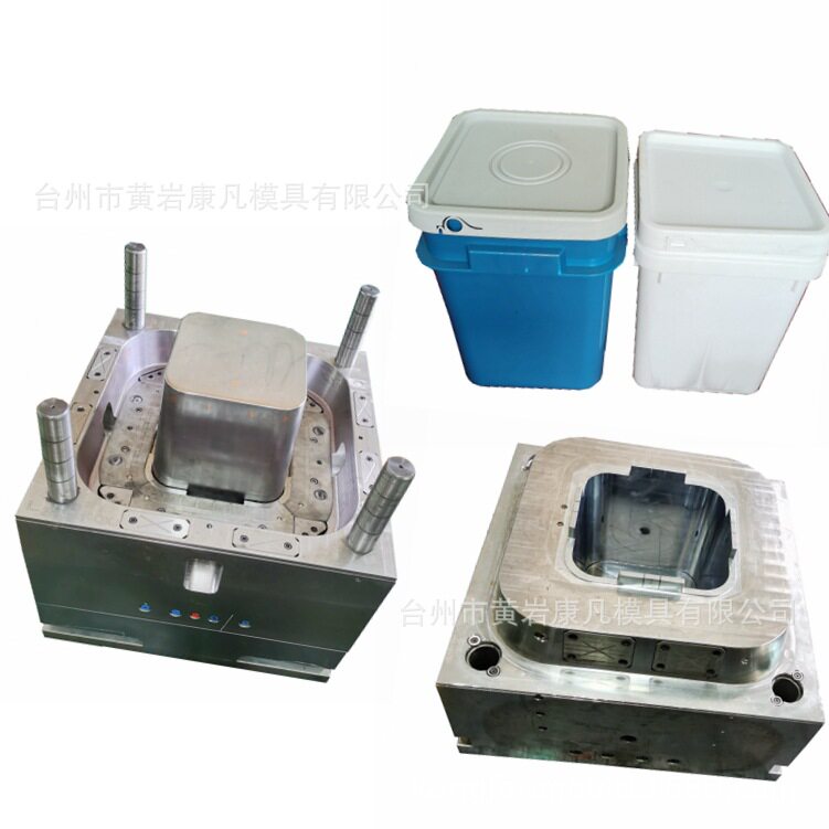 塑料模具 注塑模具 35升方型塑料桶模具 35公斤 20升方通模具