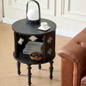 中古风边几实木复古小桌子沙发边柜四叶草角几茶台边几