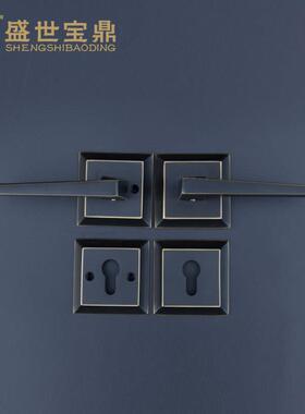 门锁实木房间门锁FT03-G27黑青古室内房门执手锁铜锁门锁