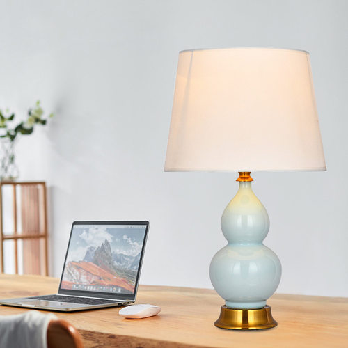 新中式陶瓷装饰台灯卧室床头台灯中国风客厅中式风格葫芦形状台灯