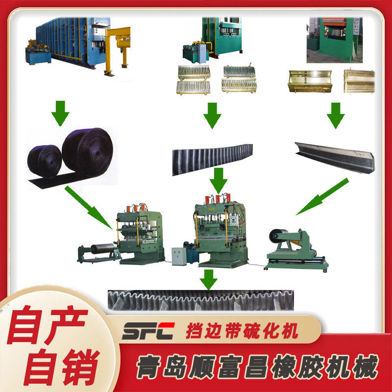 源头厂家货源 挡边带硫化机 隔板热压机 输送带胚成型机