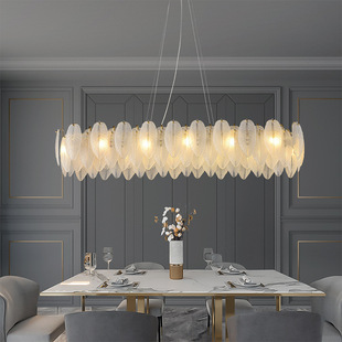 慧光之灯全铜轻奢餐厅吊灯后现代设计师吧台样板间创意灯具玻璃灯