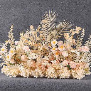 花排婚庆排花地排花路引花绢花仿真花假花婚礼堂T台花艺场景布置