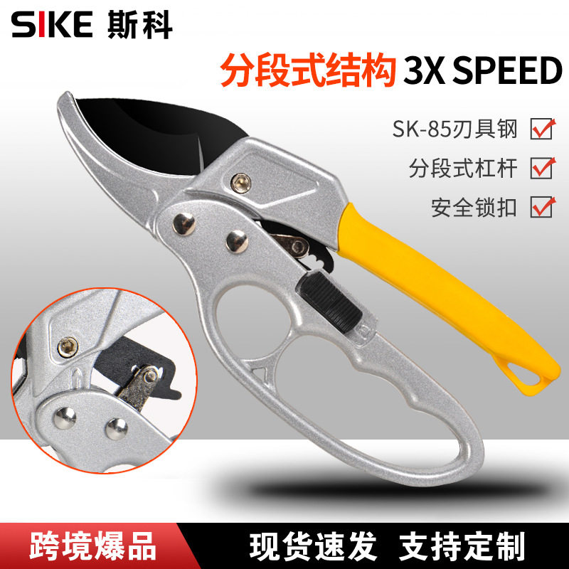 树枝修枝剪园艺修花专用修枝剪果树粗枝剪刀护手省力园林果枝剪图片