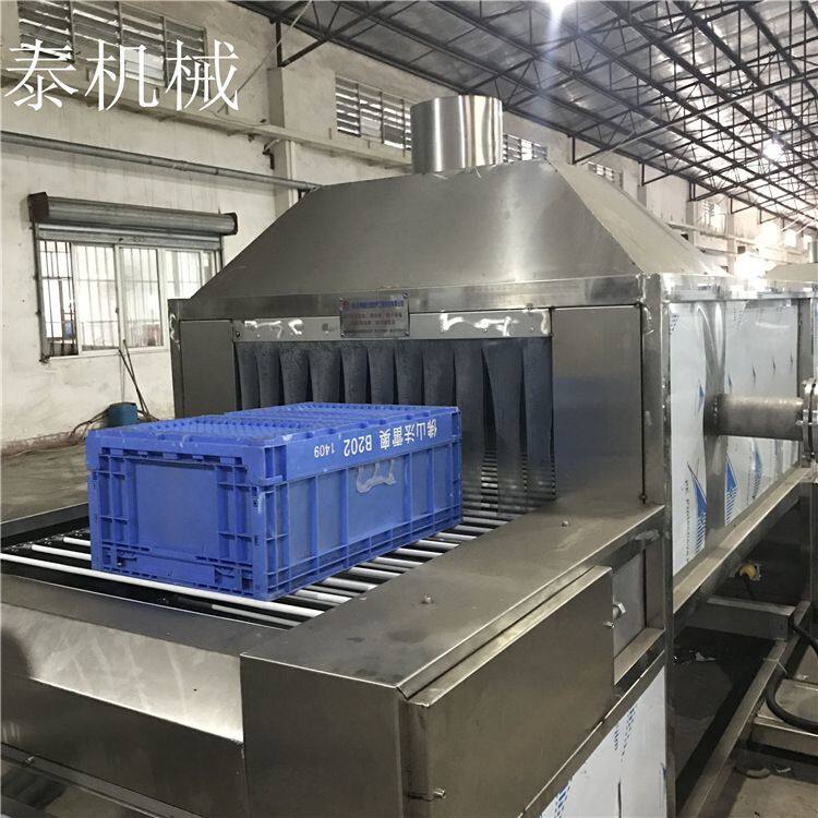 洗筐机 隧道式周转箱高压喷淋清洗机 周转筐连续式清洗吹干设备图片